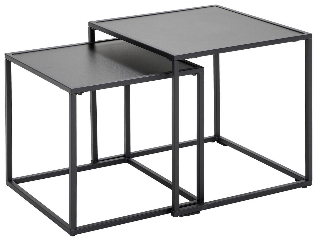 STOLIKI WSUWANE POD SIEBIE MARA - czarny, Basics, materiał drewnopochodny/metal (40/40/40cm) - Boxxx
