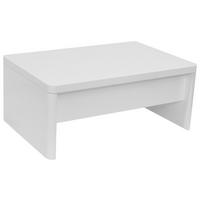 STOLIK KAWOWY NANCY - biały, Konventionell, materiał drewnopochodny/metal (90/60/38-63cm) - Xora