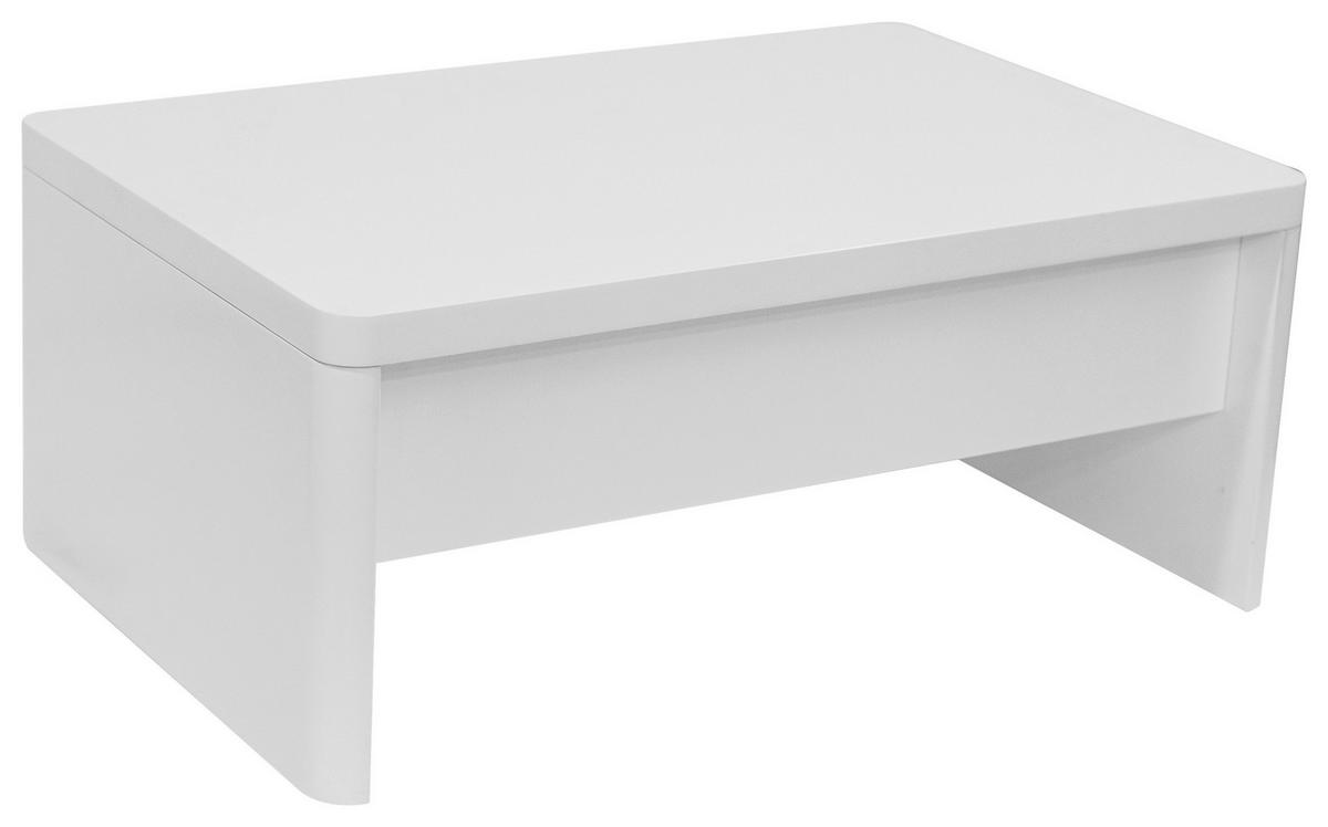 STOLIK KAWOWY NANCY - biały, Konventionell, materiał drewnopochodny/metal (90/60/38-63cm) - Xora