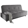 Sofa mit Schlaffunktion in Dunkelgrau 'Delia' - Dunkelgrau/Schwarz, MODERN, Holzwerkstoff/Kunststoff (206/95/95cm) - Livetastic Sofa mit Schlaffunktion in Dunkelgrau 'Delia' - Dunkelgrau/Schwarz, MODERN, Holzwerkstoff/Kunststoff (206/95/95cm) - Livetastic