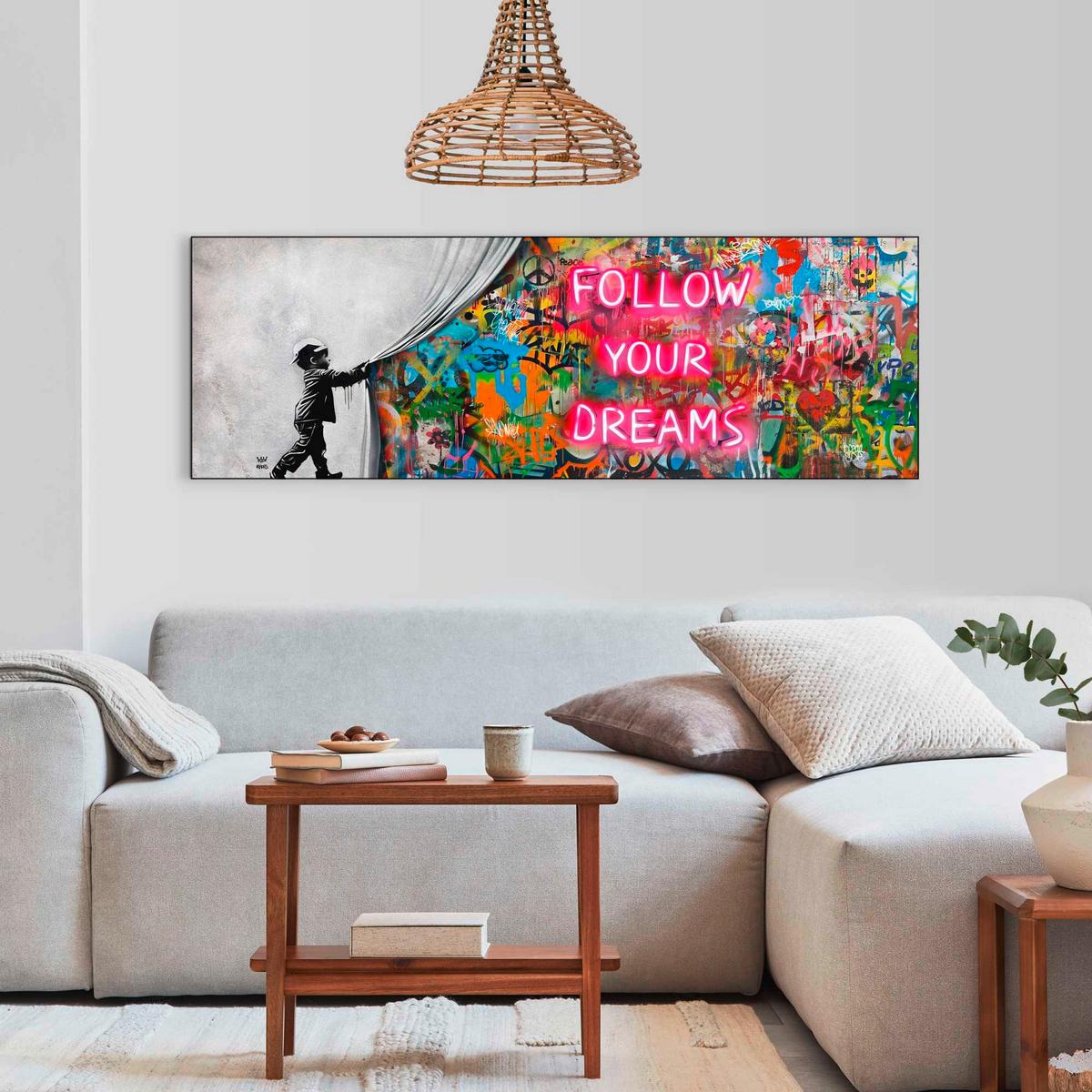 Bild Framed Panel Black Multicolor - Multicolor, Basics, Holz (156/52/3cm) - Reinders!