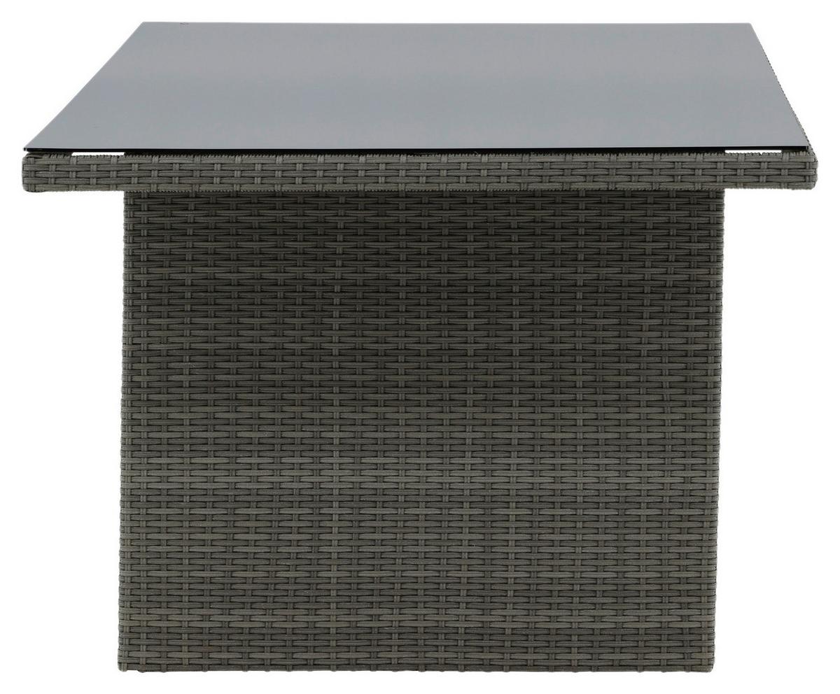 Gartentisch Padova ca. 200x100x74 cm Grau - Grau, KONVENTIONELL, Kunststoff (200/100/74cm) - Gardenson