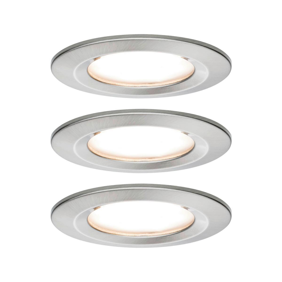 Deckenleuchte Nova max. 6,5 Watt, 3-teilig - Alufarben, Basics, Metall (8,4cm) - Paulmann