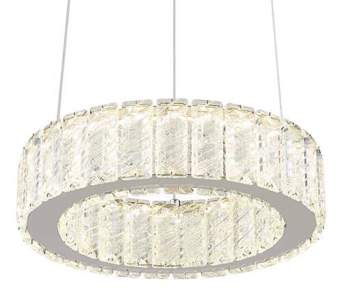 Led Svjetiljka Viseća 67162-30 Mucky - prozirno/boje kroma, Konvencionalno, staklo/metal (30/120cm) - Globo