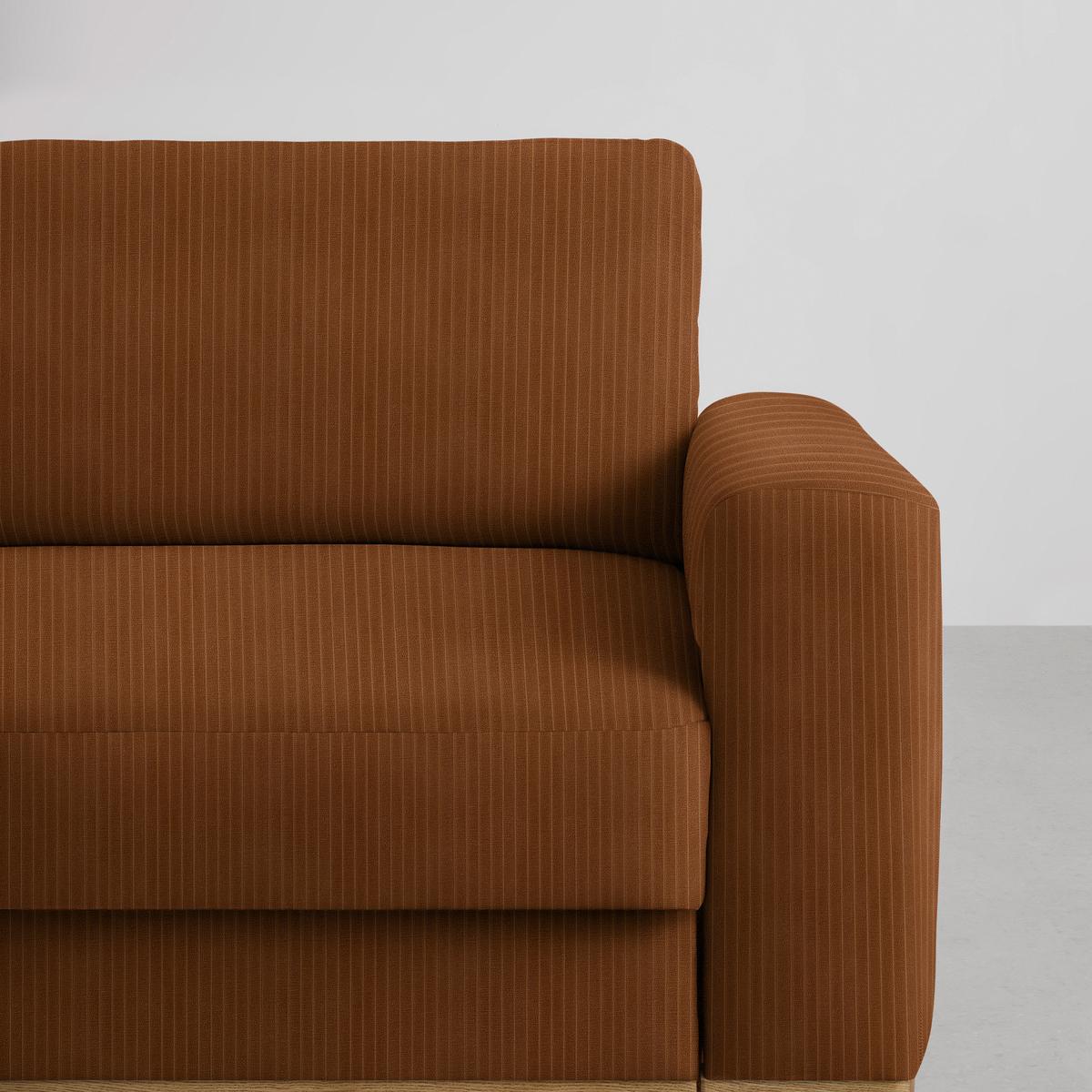 Wohnlandschaft Romeo Rostfarben - Rostfarben/Schwarz, KONVENTIONELL, Textil/Metall (167/87/234cm) - Zandiara