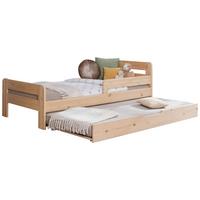 Bett Bennet mit Ausziehbett ca. 90x200 cm Kiefer Natur - Naturfarben, MODERN, Holz (90/200cm) - MID.YOU