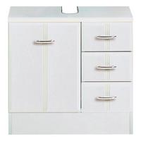 Waschtischunterschrank in Weiss 'Rallye' - Chromfarben/Weiß, KONVENTIONELL, Holzwerkstoff/Kunststoff (60/56/35cm) - Held