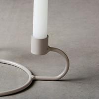 Gyertyatartó Mira - taupe, fém (24/7cm) - Visiona
