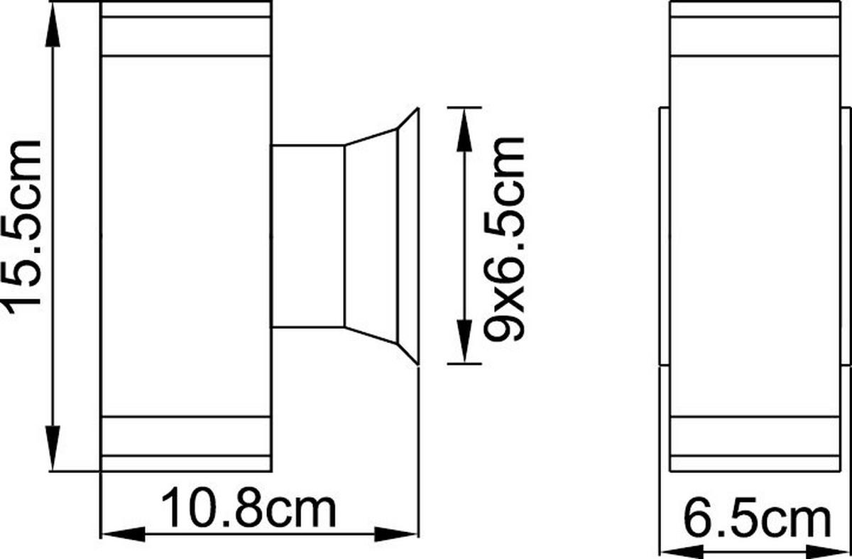 LED-Außenleuchte Gantar Grau max. 4,9 Watt - Klar/Grau, Basics, Glas/Metall (6,5/10,8/15,5cm) - Globo
