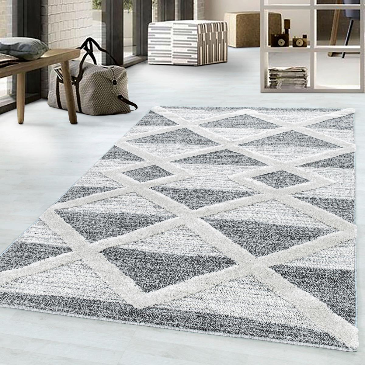 Webteppich Pisa Grau ca. 280x370cm - Grau, KONVENTIONELL, Textil (280/370cm)