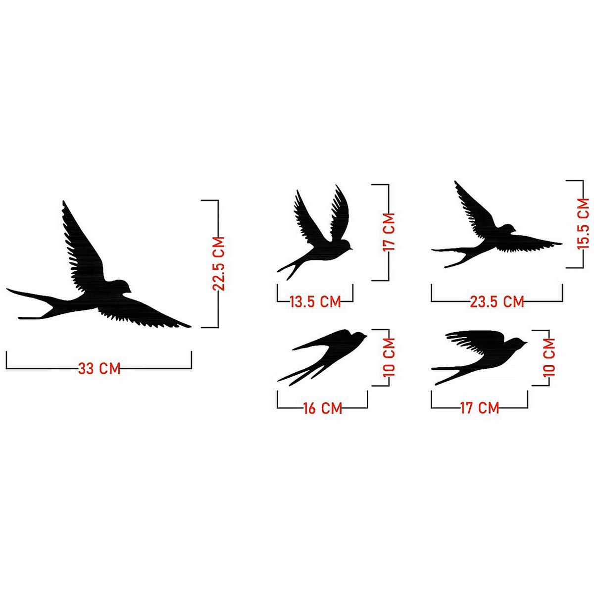 OBRAZ METALOWY CROW - czarny, Basics, metal (32/22.5cm)