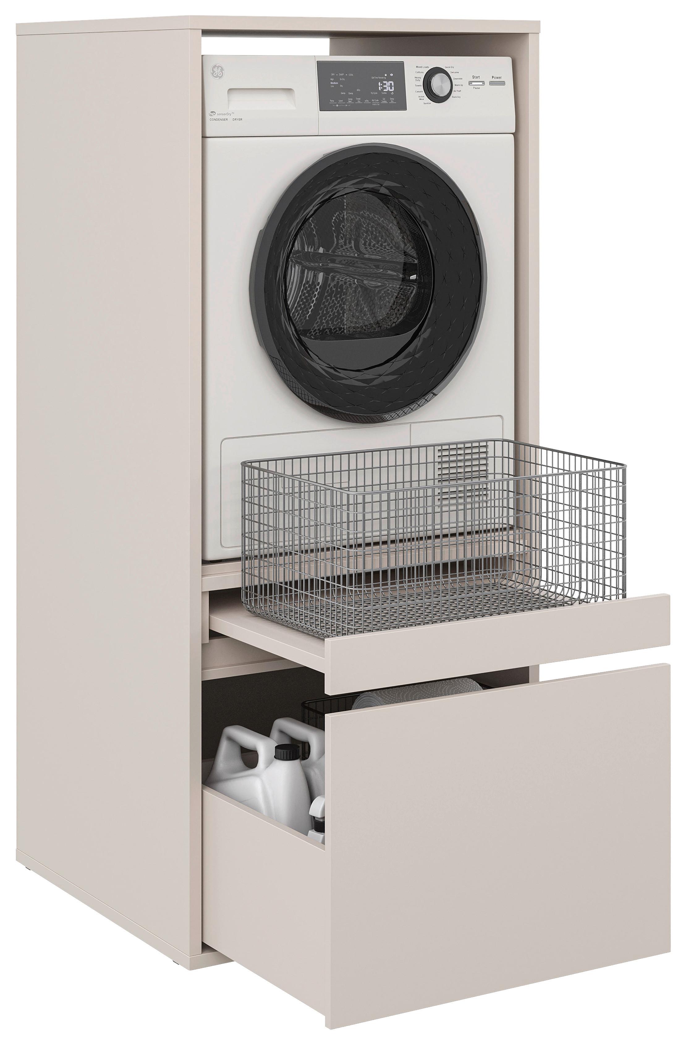 SZAFKA NA PRALKĘ LIV - kaszmir, Basics, materiał drewnopochodny (67,5/151,8/67,5cm) - Xora
