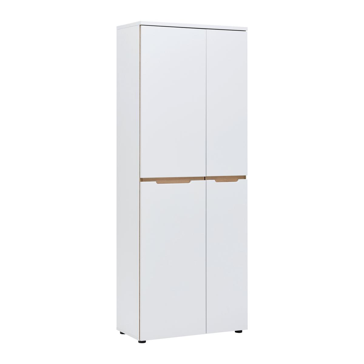 Regalkombination Dallas Weiss/Eiche Artisan - Weiss/Schwarz, Modern, Holzwerkstoff/Kunststoff (75/197/38cm) - Mömax
