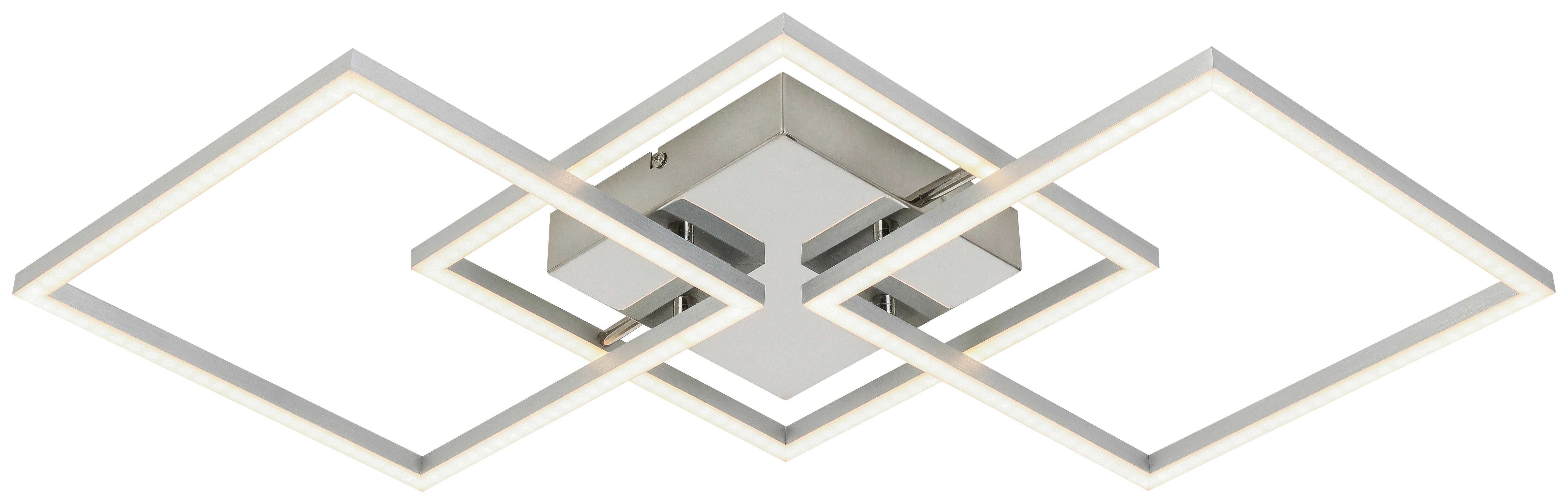 Led Mennyezeti Lámpa Olpü - alumíniumszínű, Modern, műanyag/fém (72,4/35,4/5,2cm) - Modern Living