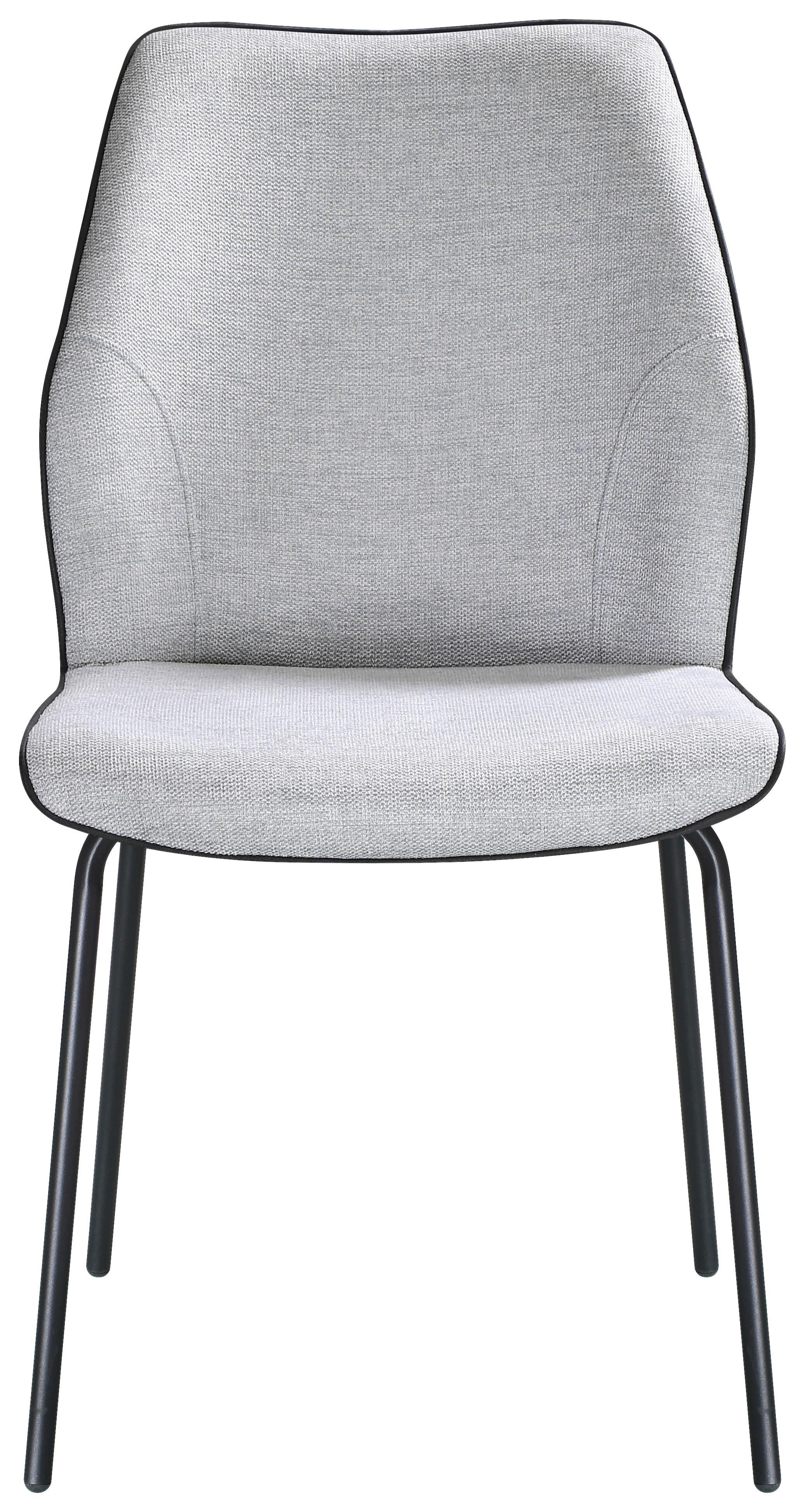 Stol Ella - siva/črna, Moderno, kovina/tekstil (50/89/62cm) - Mömax
