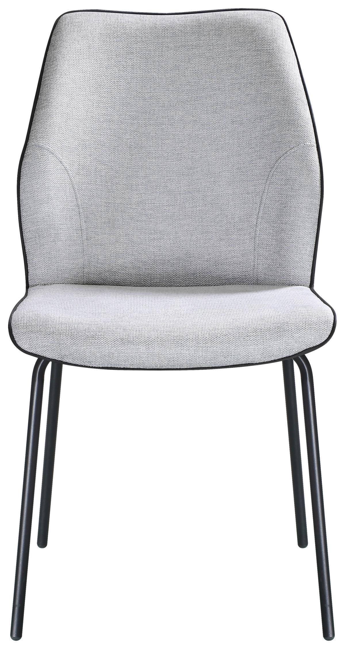 Stuhl Ella Grau/Schwarz - Schwarz/Grau, MODERN, Textil/Metall (50/89/62cm) - Mömax