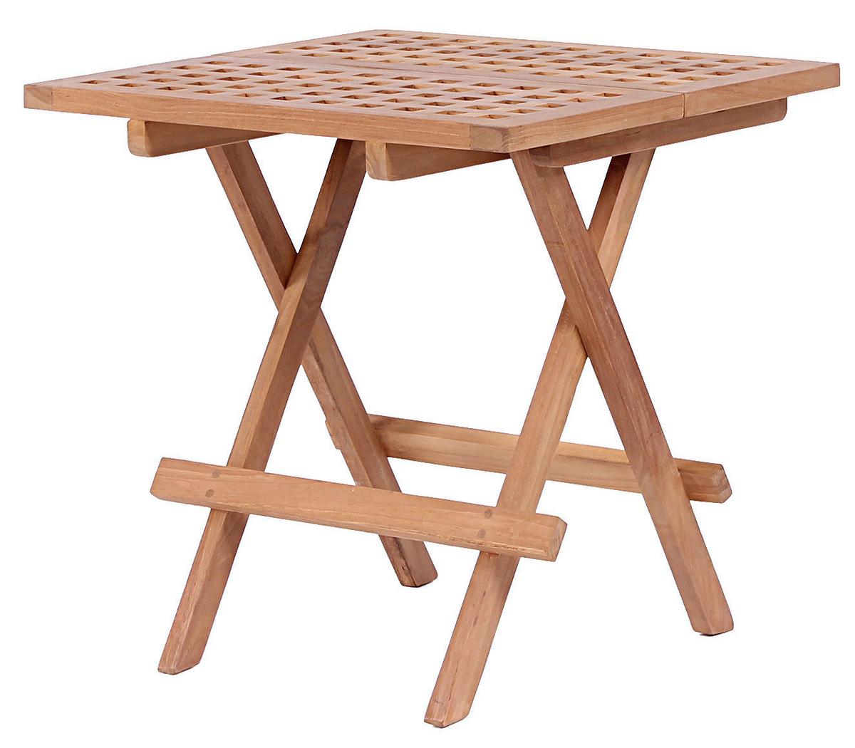 Gartenbeistelltisch Woodie Teak - Teakfarben, Basics, Holz (50/50/50cm) - Gardenson