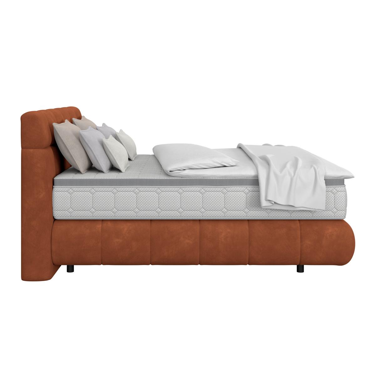 Boxspring Krevet Nobu - boje hrđe/crna, Trend, drvo/tekstil (140/200cm) - Premium Living