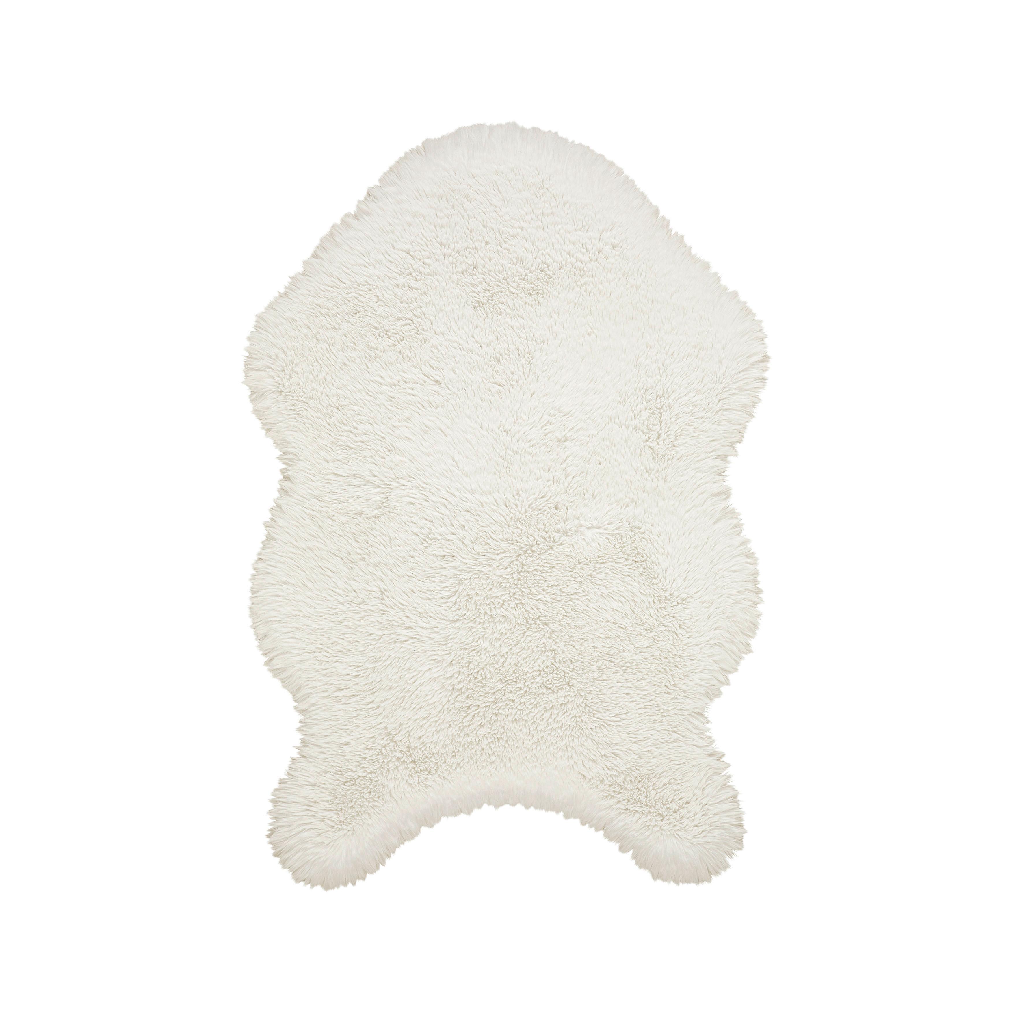 Műszőrme Emil 60/90 - bézs/fehér, Konventionell, szőrme (60/90cm) - Mömax
