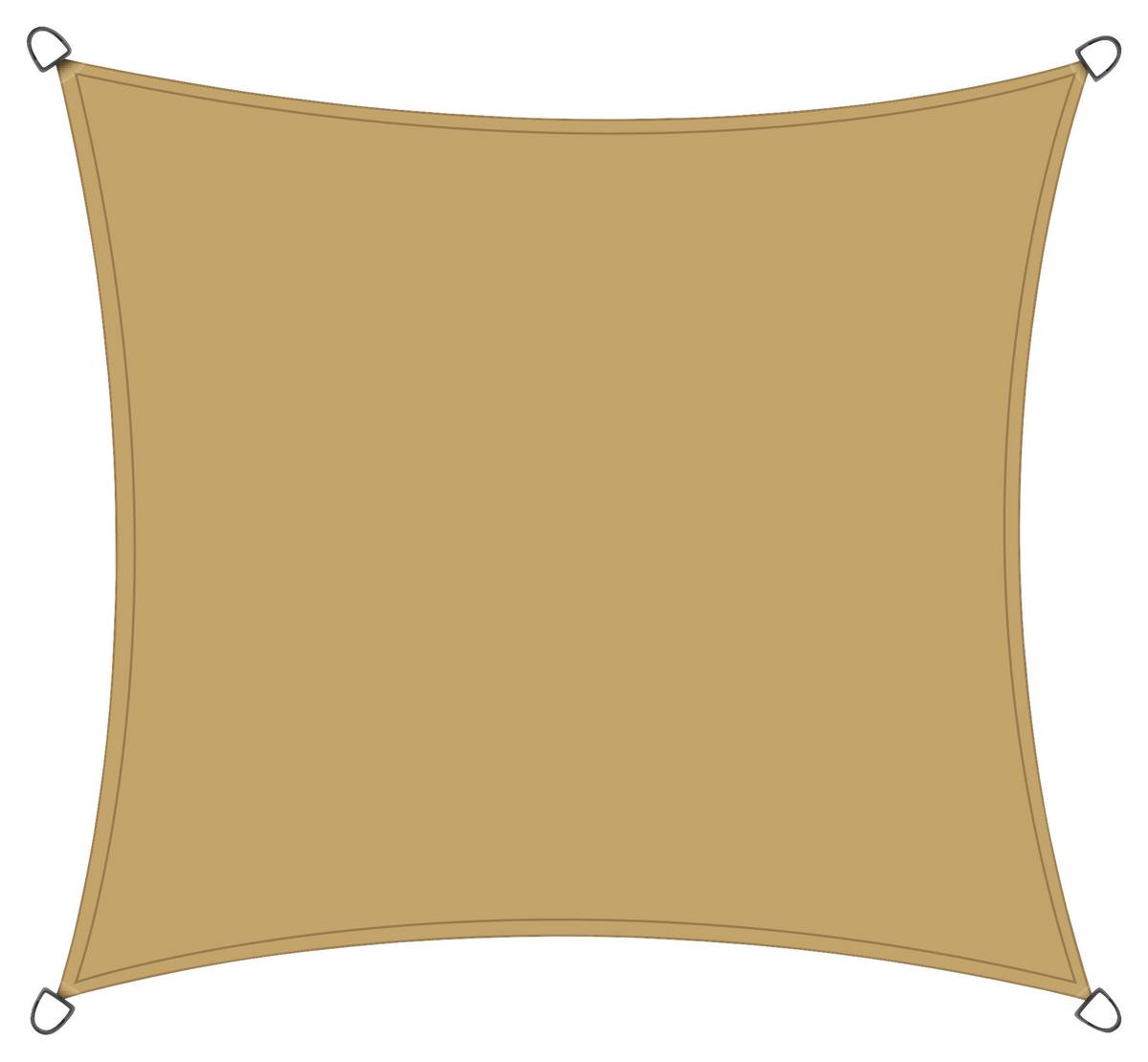Sonnensegel H16887 ca. 360x360x360 cm Sandfarben - Sandfarben, MODERN, Textil/Metall (360/360/360cm) - Siena Garden