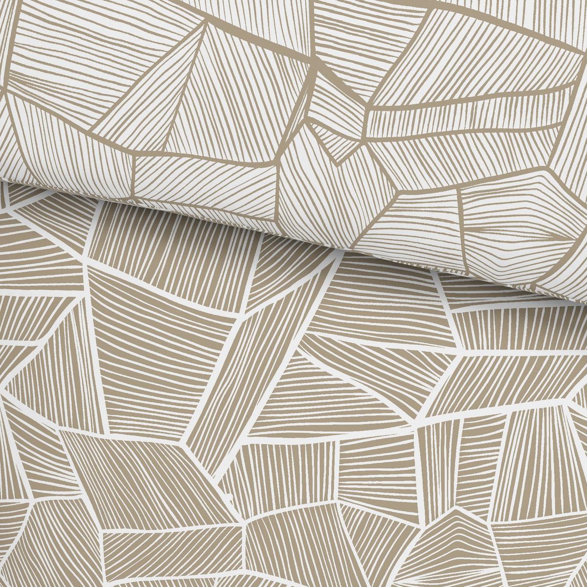 Bettwäsche Tessa Wende in Weiss/Beige ca. 160x210cm - Weiss/Beige, Konventionell, Textil (160/210cm) - Modern Living