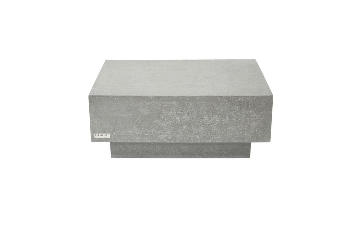 Loungetisch Tevere Hellgrau - Hellgrau, KONVENTIONELL, Stein (86/66/35.6cm) - Gardenson