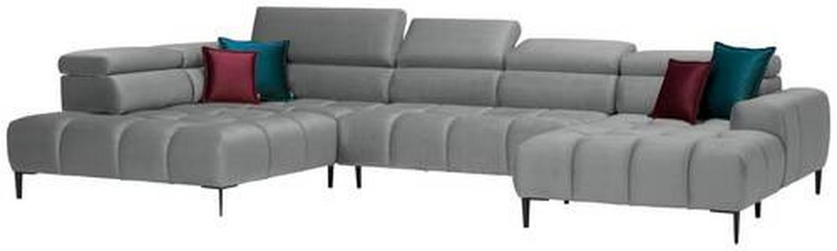 Coltar IMPERIA -EXKLUSIV- - gri, Design, textil (216/385/177cm) - Modern Living