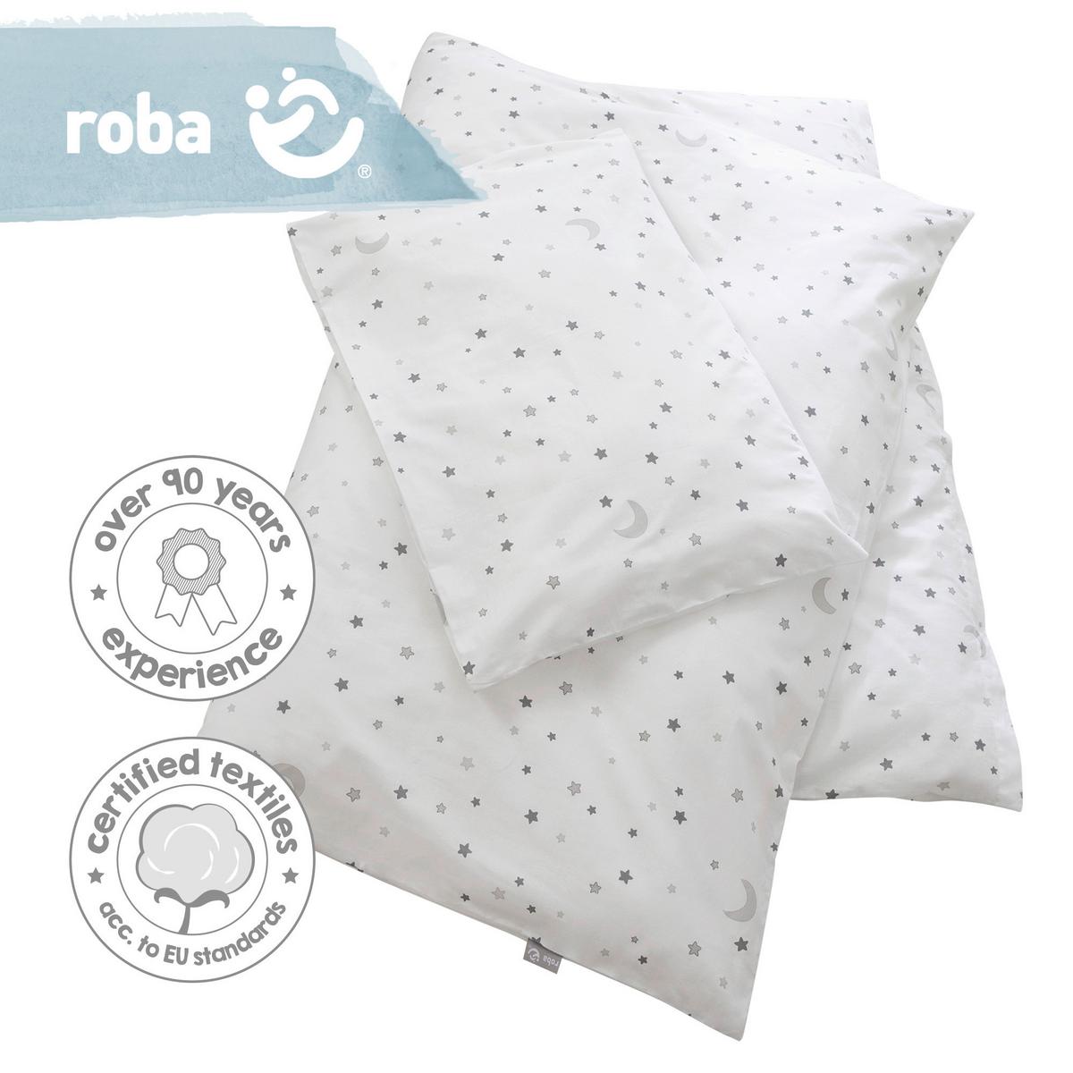 Gitterbettset Magicstar Weiß ca. 70x140cm, 5-teilig - Holzwerkstoff/Textil (70/140cm) - Roba