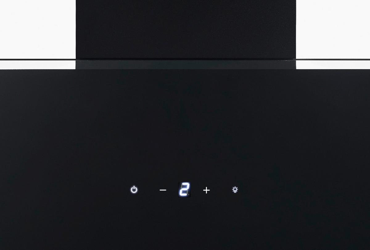 Kuhinjska Napa Lora, 80cm - črna, Basics, kovina/steklo (79,5/78-113/38,6cm) - Respekta