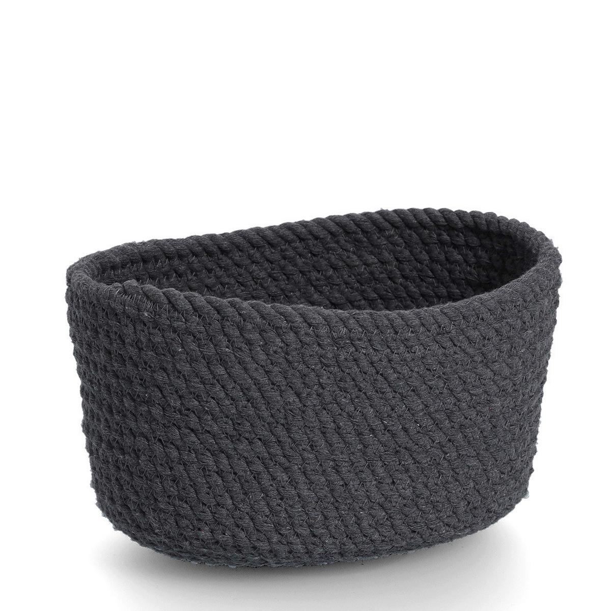 Korbset Dunkelgrau, 3er-Set - Dunkelgrau, Basics, Textil (24/17/13cm)