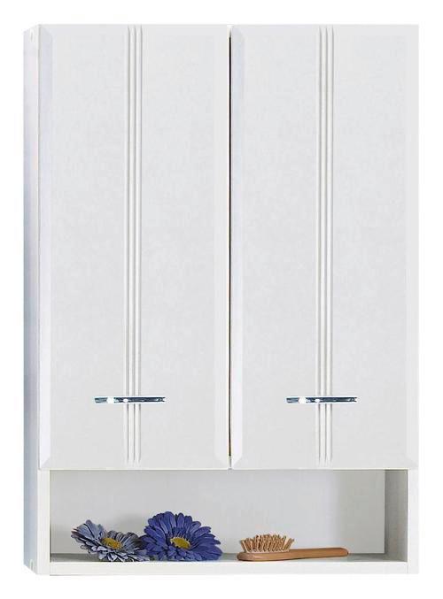 Hängeschrank in Weiss 'Rallye' - Chromfarben/Weiß, KONVENTIONELL, Holzwerkstoff/Kunststoff (50/71/20cm) - Held