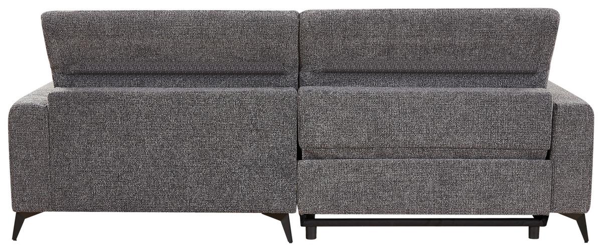 Wohnlandschaft Milano Graphitfarben - Graphitfarben/Schwarz, Modern, Holz/Textil (254/82-105/177cm) - Based