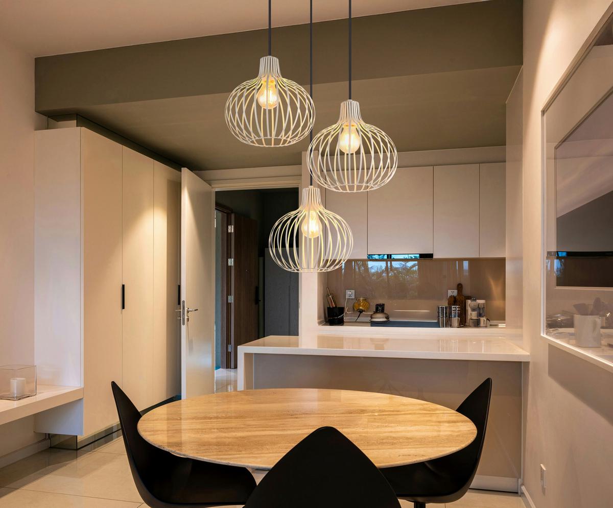 LAMPA WISZĄCA 33379319 MATEO - kremowy, Basics, metal (50/120cm) - Globo