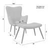 RELAXFÅTÖLJ AURORA - grå/svart, Modern, metall/trä (68,5/99/90cm) - Bessagi Home