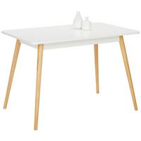 Esstisch aus Kiefer teilmassiv - Weiss/Naturfarben, Modern, Holz/Holzwerkstoff (110/76/70cm) - Based