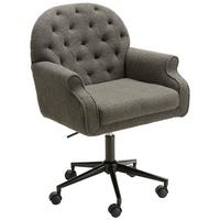 Drehstuhl in Grau - Schwarz/Grau, Romantik / Landhaus, Holz/Kunststoff (65/89-99/63cm) - Zandiara