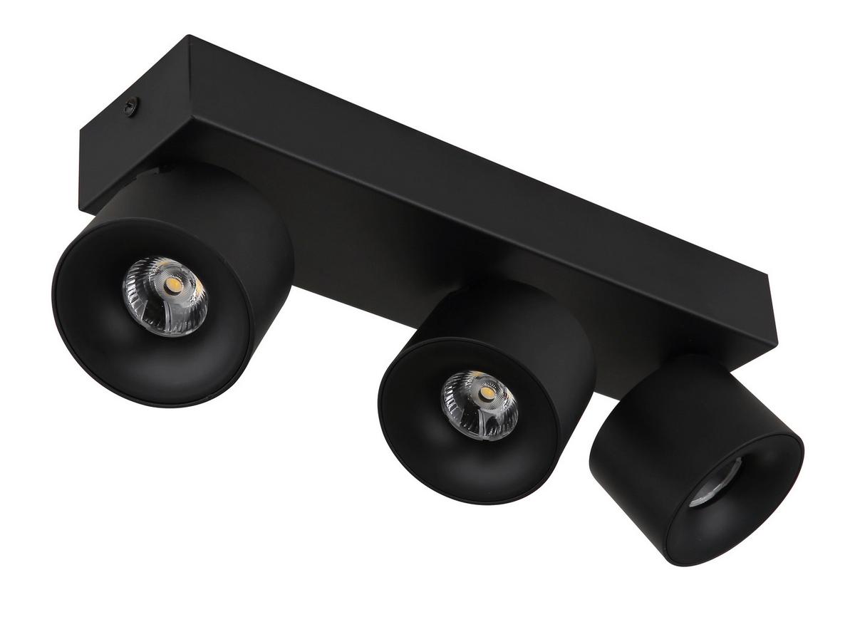 LED-Strahler Rae Schwarz max. 6 Watt - Transparent/Schwarz, Design, Kunststoff/Metall (33/7,2/12cm) - Globo