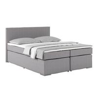 Boxspring Krevet Nero - boje kroma/sivo-bež, Konvencionalno, tekstil/metal (160/200cm) - Best Price