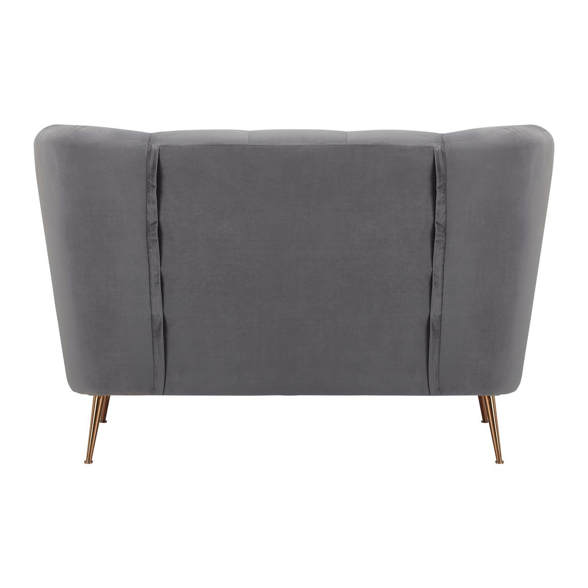 2-SITZER-SOFA LINUS - Goldfarben/Grau, Modern, Holz/Textil (148/95/93cm) - Bessagi Home