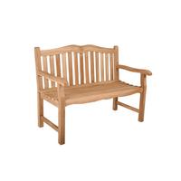 Gartenbank Romang ca. 120x92x63 cm Teak - Naturfarben, Basics, Holz (120/92/63cm) - Gardenson