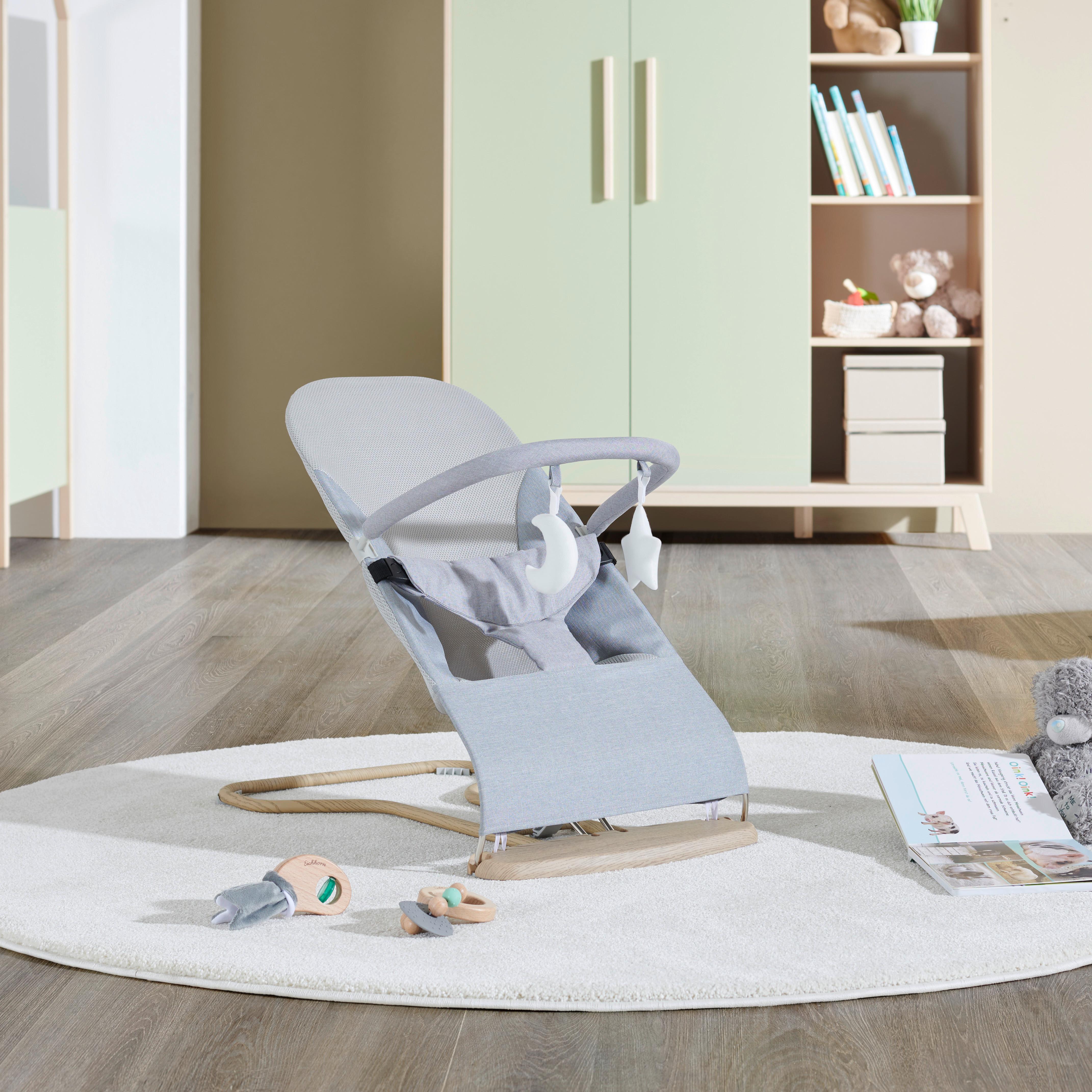 BUJAK WOODY - kolor dębowy/jasnoszary, Trend, tworzywo sztuczne/metal (67/39/40cm) - Jimmylee