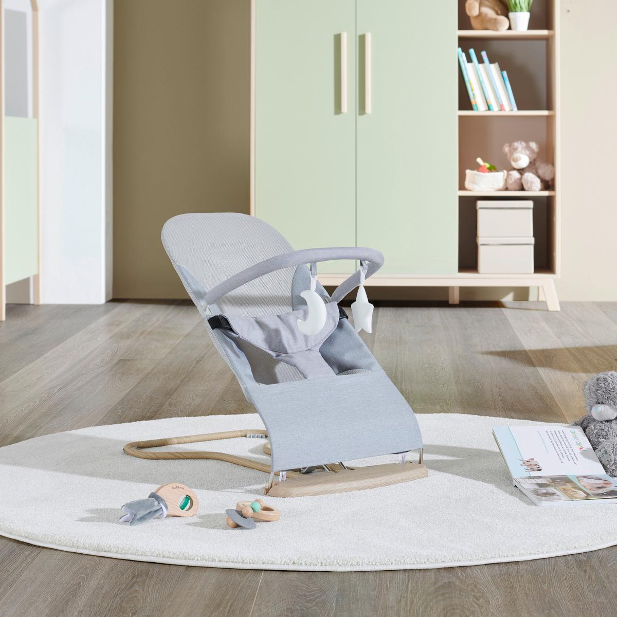 BUJAK WOODY - kolor dębowy/jasnoszary, Trend, tworzywo sztuczne/metal (67/39/40cm) - Jimmylee