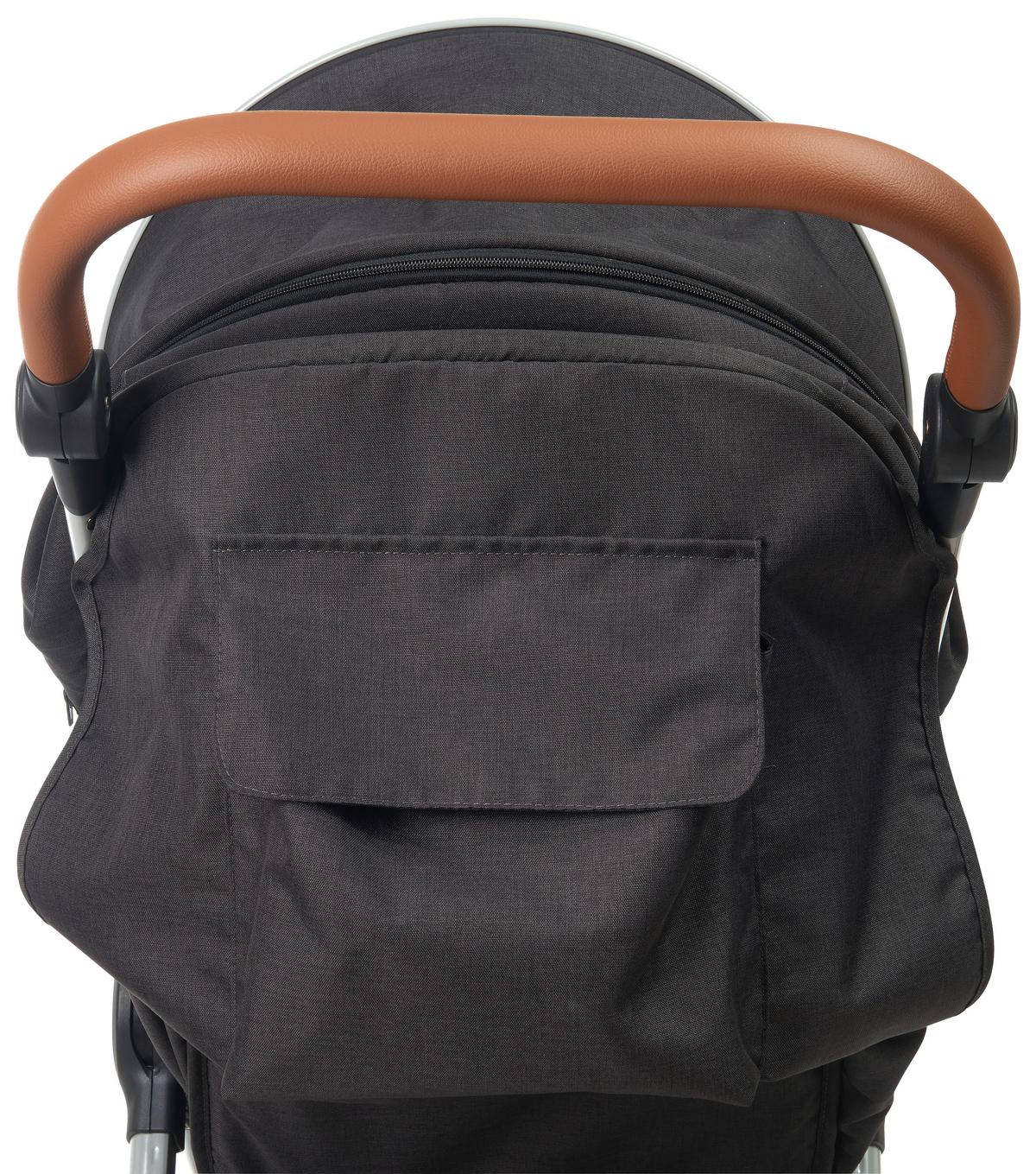 WÓZEK SPACEROWY SMART - ciemnoszary/kolor aluminiowy, Trend, metal/tkanina (115/56/105cm) - Jimmylee