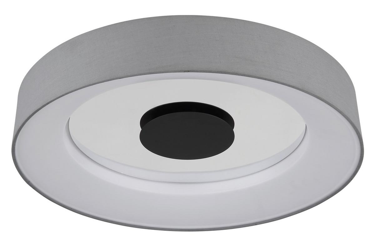 Led Svjetiljka Stropna 48372-30 - bijela/siva, Trend, metal/tekstil (46,8/9,8cm) - Globo