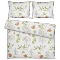 Bettwäsche Bilbao XXL Grün/Weiß max. 200x220cm - Weiß/Grün, LIFESTYLE, Textil (200/220cm) - Modern Living