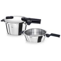 ZESTAW SZYBKOWARÓW 600-410-11-000/0 FISSLER - kolor srebrny, Basics, metal (4,5 / 2,5cm) - Fissler