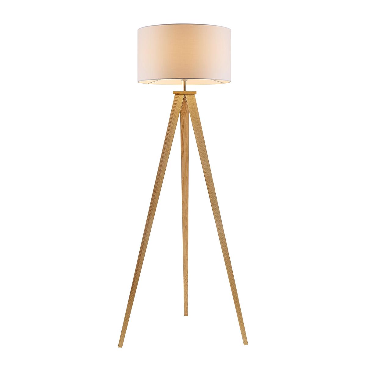 LAMPA STOJĄCA COLCHESTER *SBN* - kolor naturalny/biały, Konventionell, metal/tkanina (45/148cm) - Novel