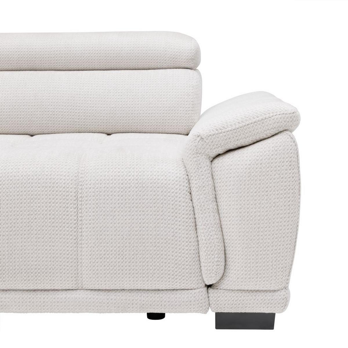 Kutna Garnitura Gremio - sivo-bijela/crna, Moderno, tekstil/plastika (206/283cm) - Modern Living