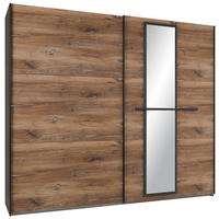 Ormar S Kliznim Vratima Rocket - boje grafita/boje hrasta, Moderno, drvni materijal/metal (250/218/65cm) - Premium Living