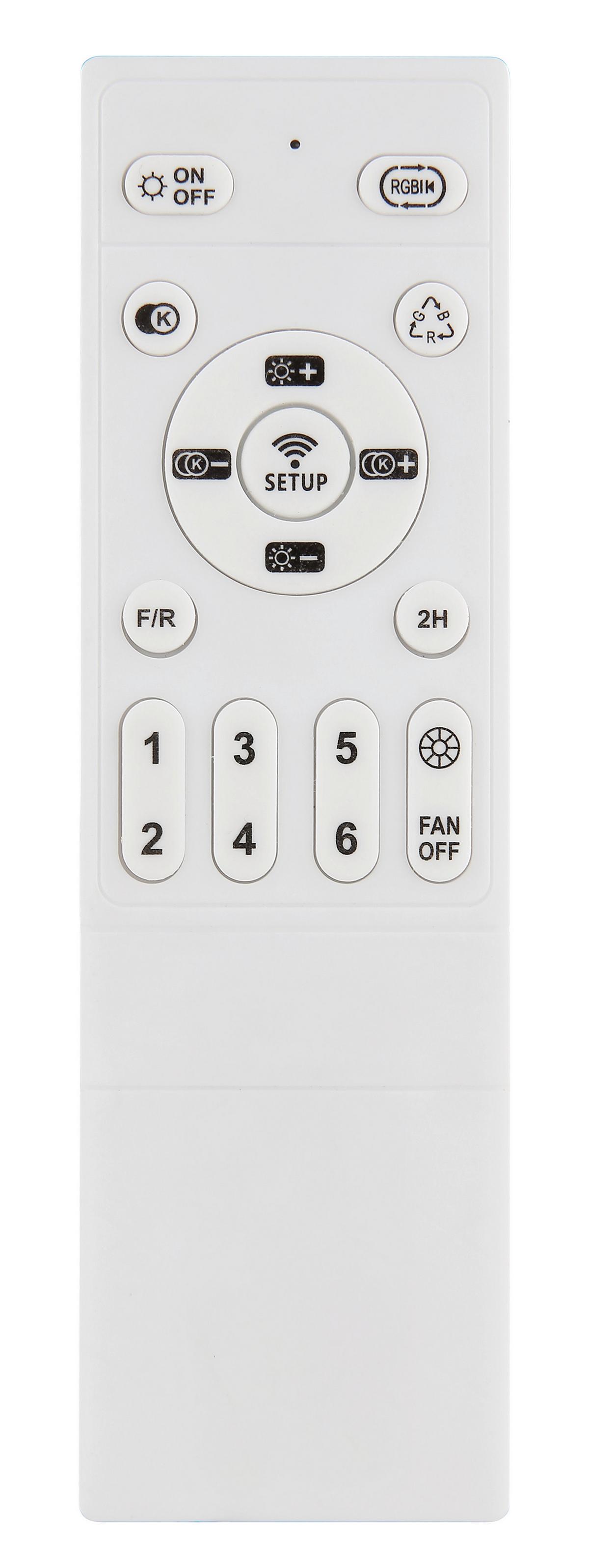 DECKENVENTILATOR 03665 DEANNE - Klar/Schwarz, Konventionell, Kunststoff (48/20cm) - Globo